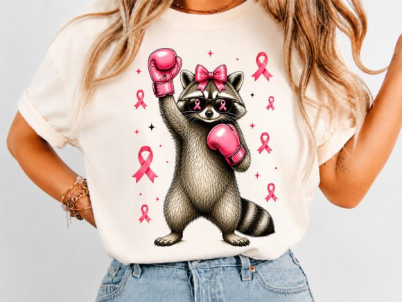 Download Raccoon Breast Cancer Fighter Tee - Cancer Collection