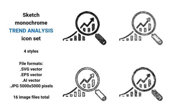 Download Sketch Trend Analysis Icon Set - Trend analysis Collection